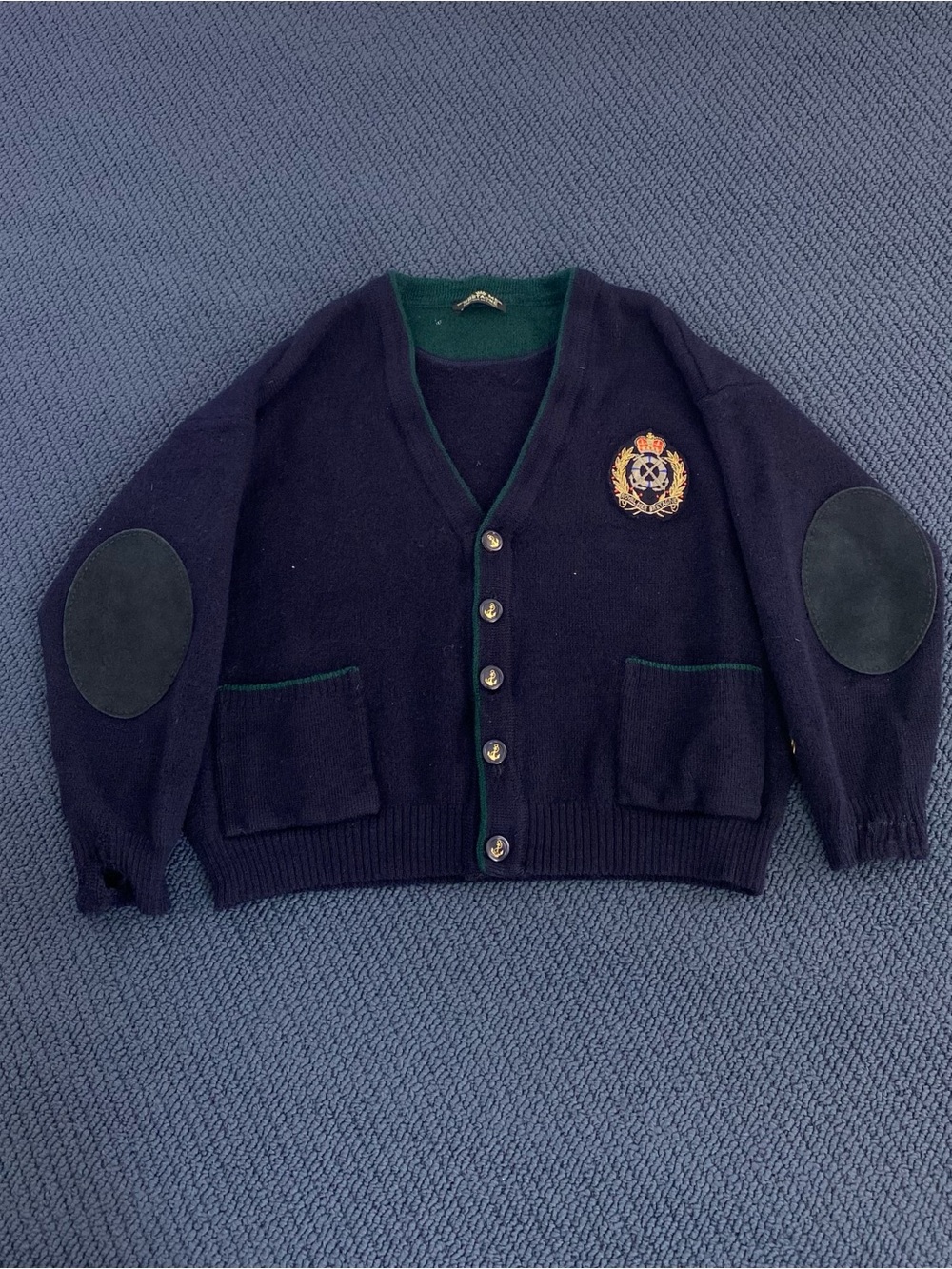 Vintage Royal Mer Bretagne Wool Cardigan Sweater